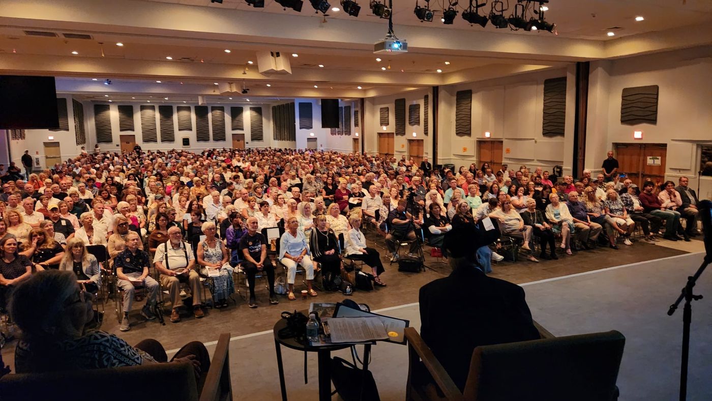 The audience at Joseph Alexander's talk at the Venice Community Center