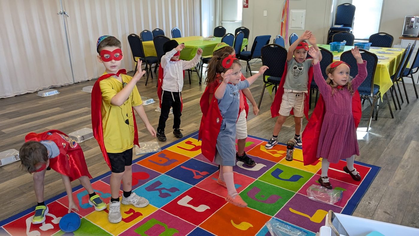 Purim celebration moment