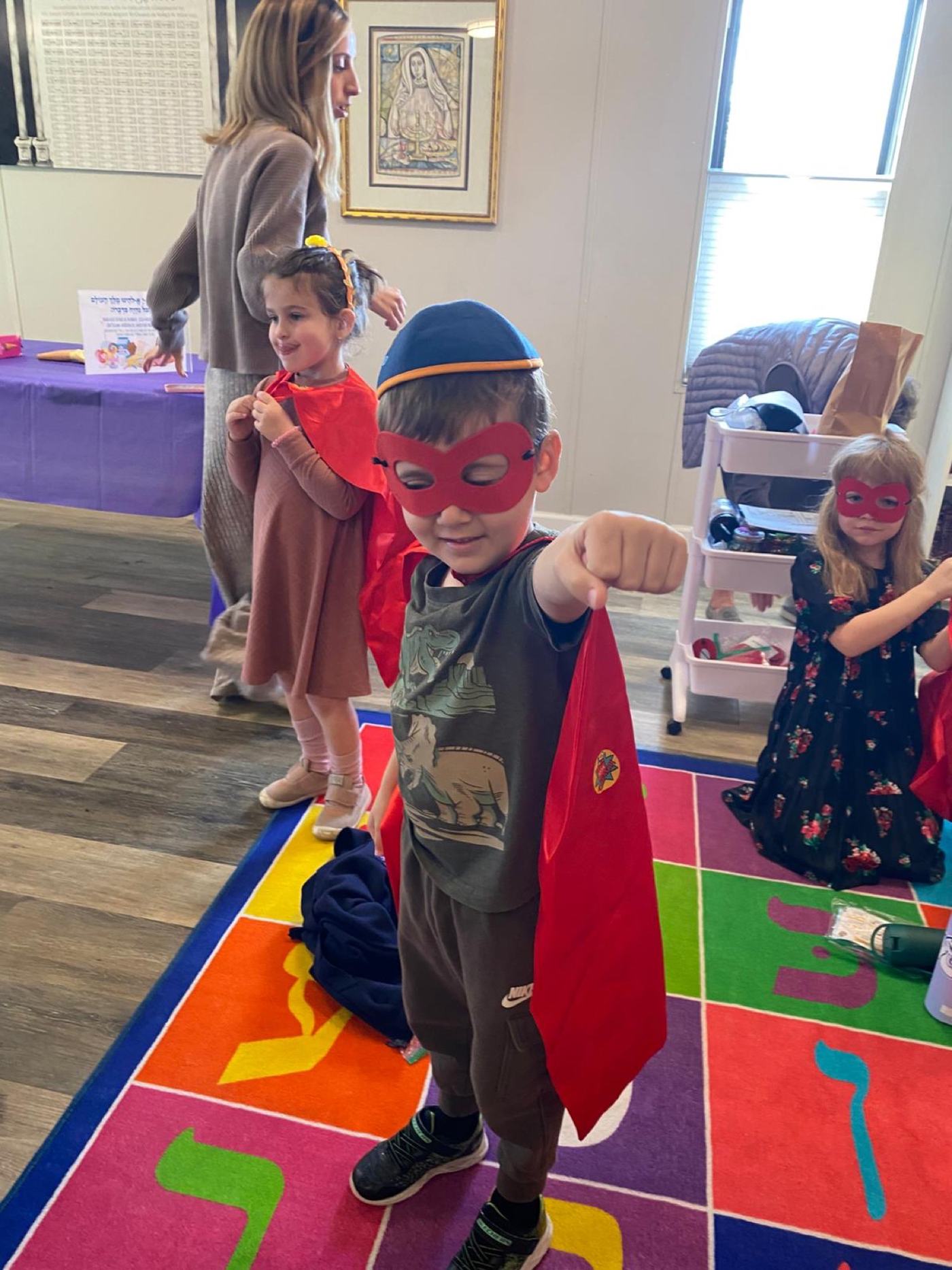 Purim celebration moment